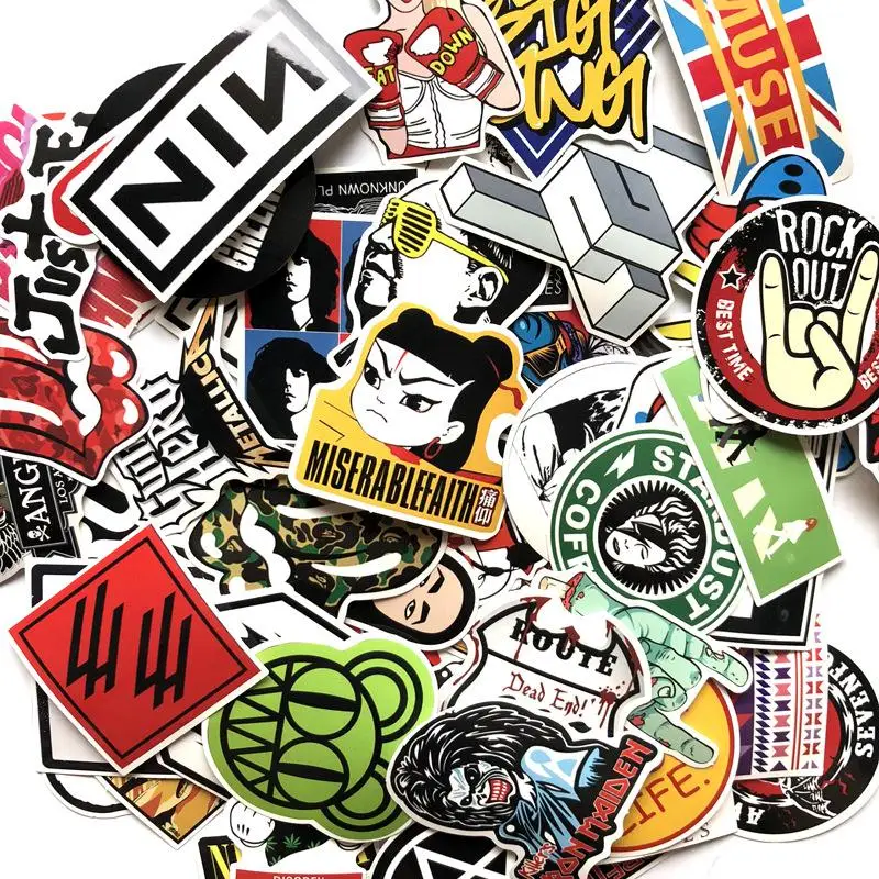 Наклейки в стиле панк граффити водостойкие 60 шт./лот|Наклейки для творчества| |