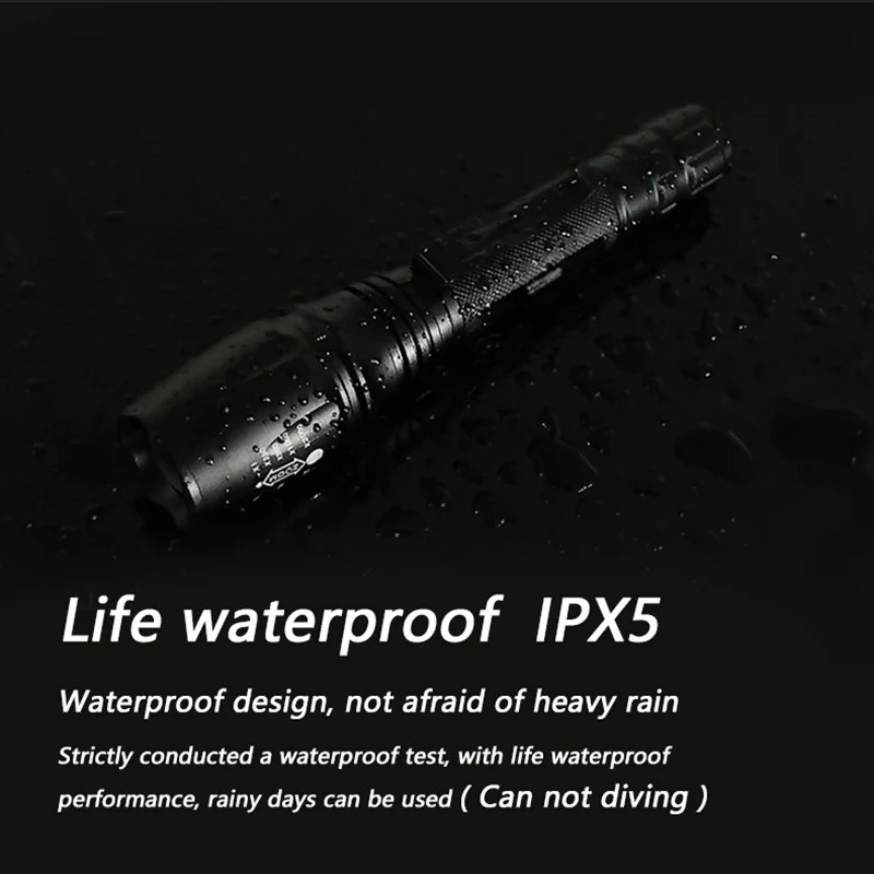 Litwod Z20V5 XHP50 Тактический мощный светодиодный светильник фонарь XM L L2 Zoom для 2x18650