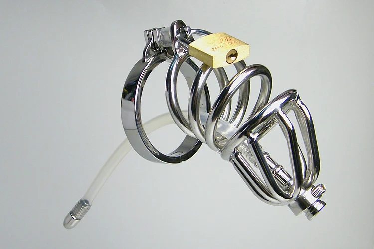 Пояс верности Мужской из нержавеющей стали уретральный катетер со звуком кольцо