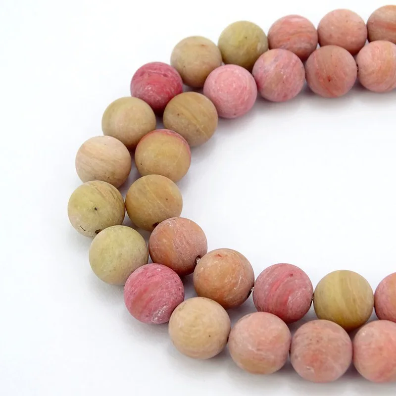 Rhodochrosite Черный матовый оникс Ляпис розовый КВАРЦЕВЫЙ и из натурального камня бусины для самостоятельного изготовления ювелирных изделий браслет 4 6 8 10 12 мм Прямая поставка - Цвет: Rhodochrosite