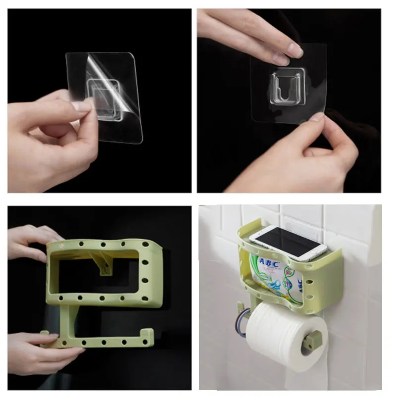 Toilet Free Punch Cosmetics Storage Rack Bathroom Wash Towel Holder Next The Phone Paper Napkins Organizers Tools | Дом и сад