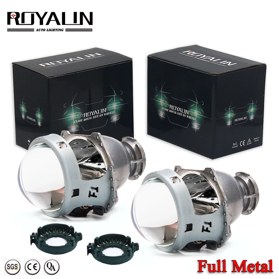 ROYALIN обновленная Hella 3/5 G2 линзы проектора bi xenon с голубым пленочным покрытием 3,0 алюминиевая головная лампа для стайлинга автомобилей D1S D2S D3S D4 HID