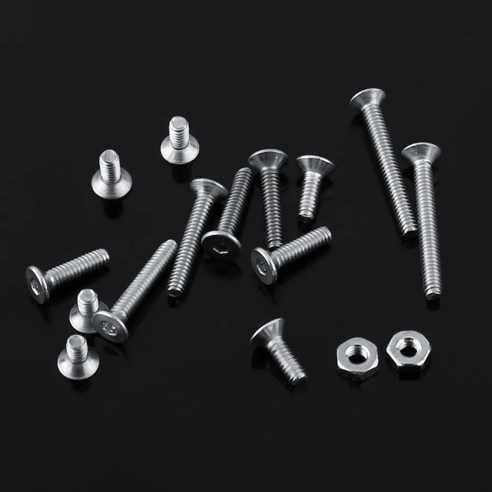 Винты и гайки 280 шт./компл. M2 из нержавеющей стали SS304 винты саморезные с плоской