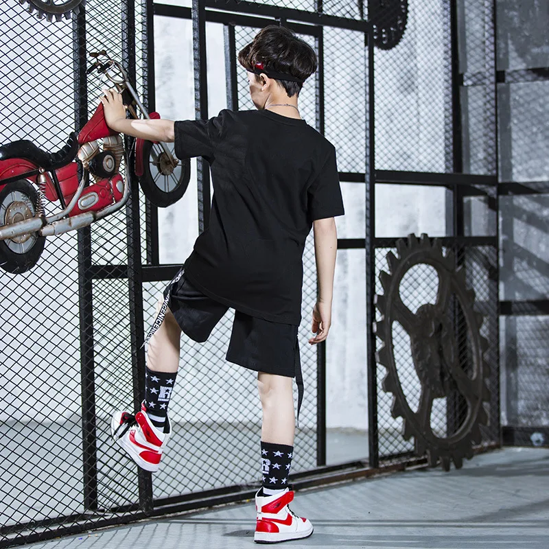 2 шт./компл. детская одежда красного цвета в стиле хип хоп танцевальный костюм