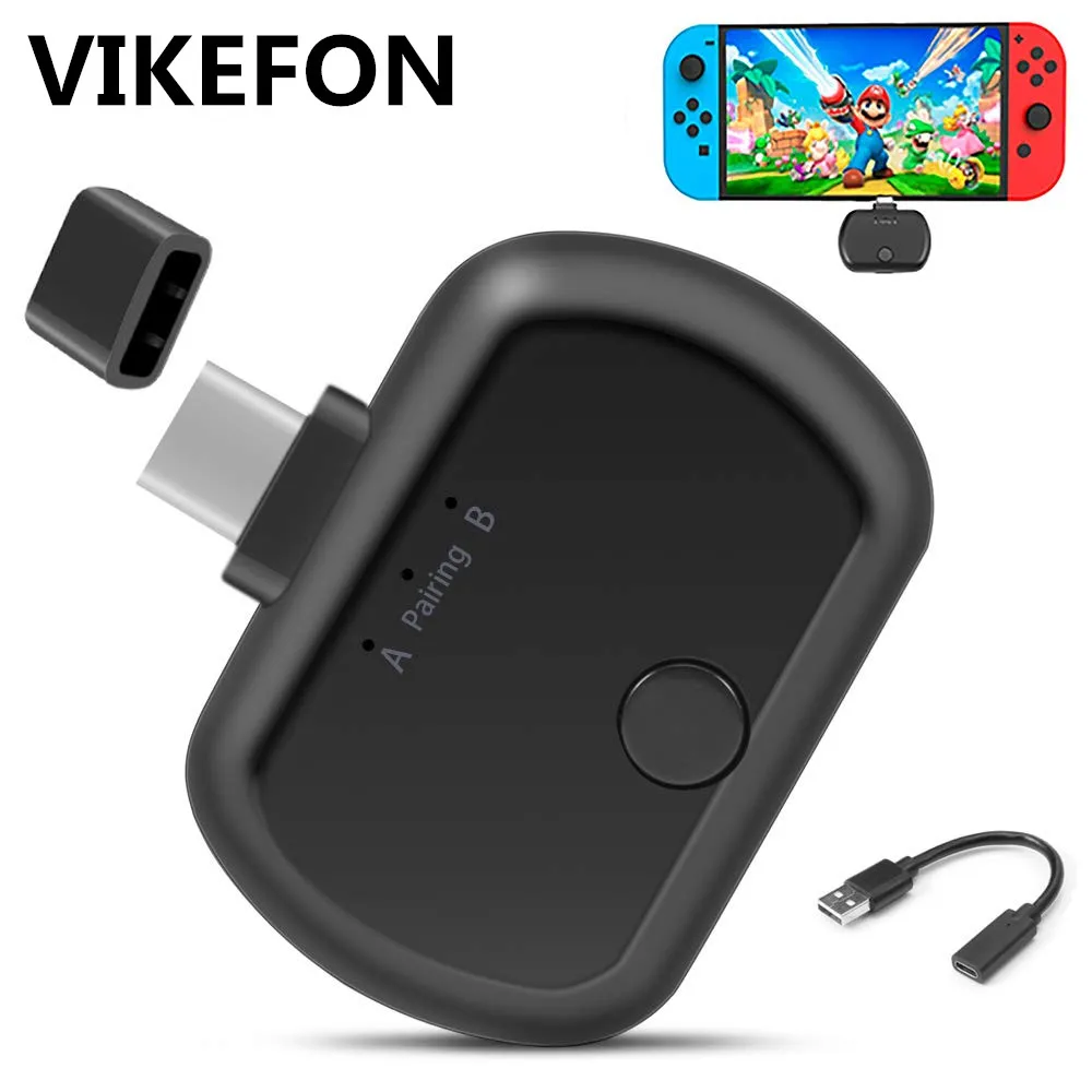 Беспроводной аудио адаптер VIKEFON Mini USB C/USB aptX LL Bluetooth 5 0 передатчик для Nintendo Switch