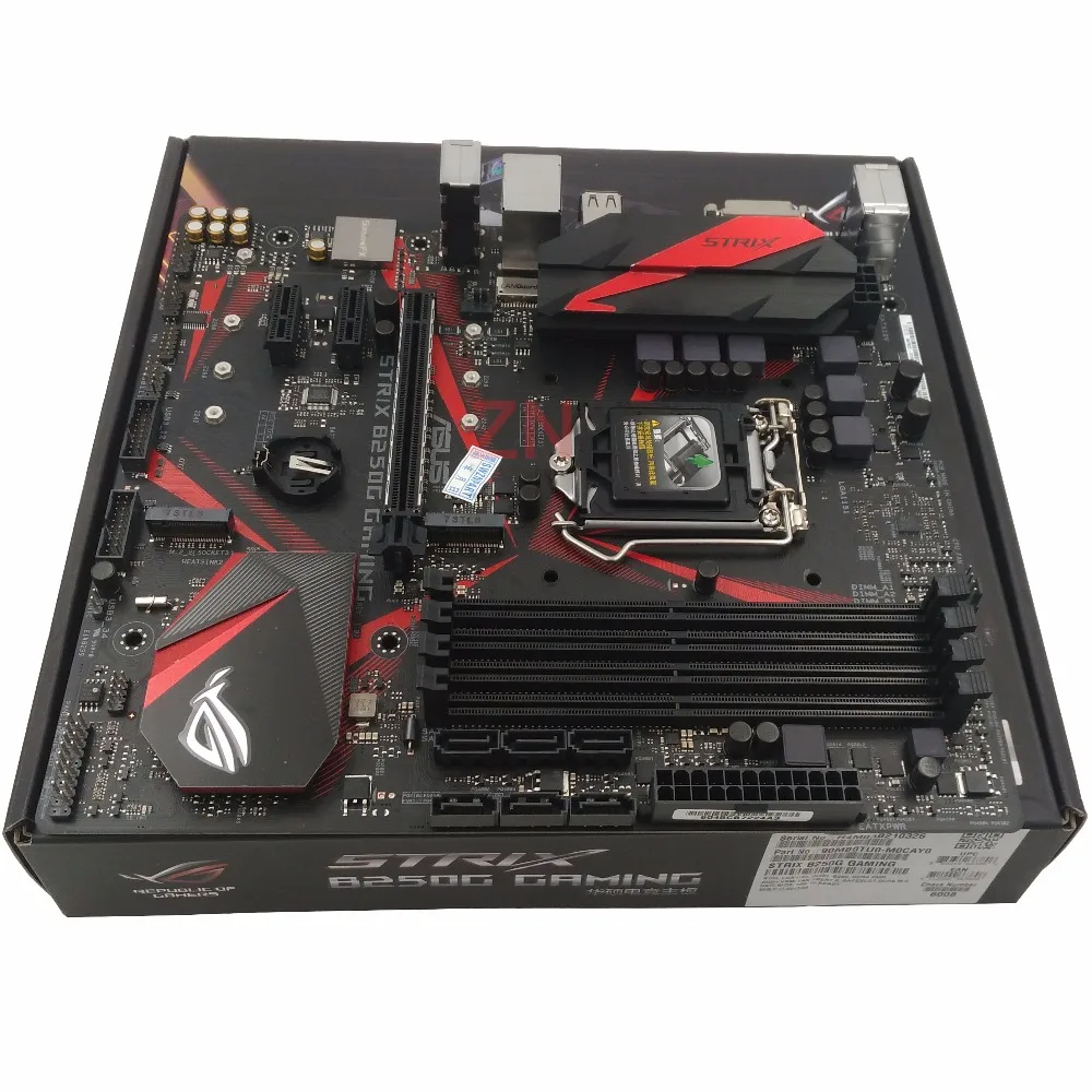 Оригинальный Новый рабочего Материнская плата ASUS ROG STRIX B250G игровой B250