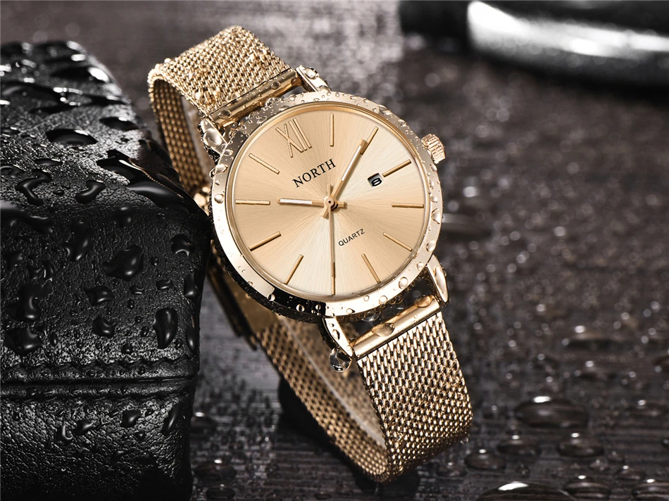 Reloj Mujer NORTH женские часы люксовый бренд кварцевые часы Женская мода платье Простые водонепроницаемые женские часы спортивные часы