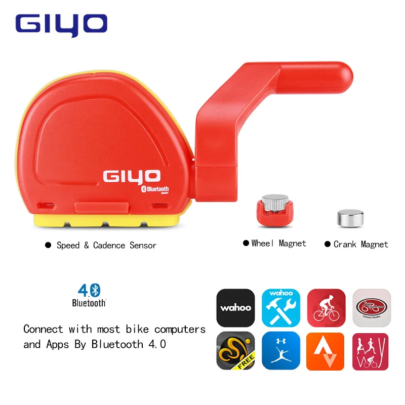 Red Combo Sensor GPS для велосипеда, компьютер Bluetooth 4,0/ANT+ беспроводной Велосипедный компьютер, велосипедный датчик скорости Candence, датчик сердечного ритма - Цвет: Red Combo Sensor