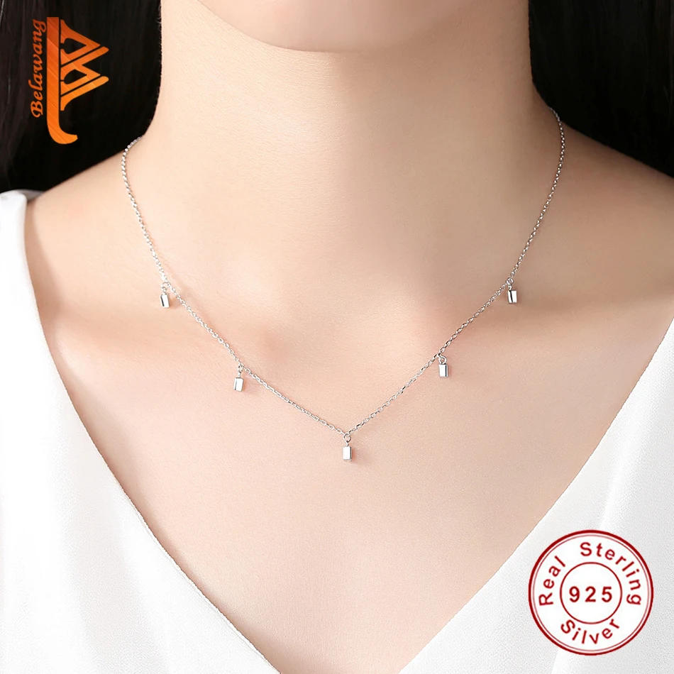 Модные Геометрические Квадратные колье-чокер 925 шарма стерлингового серебра