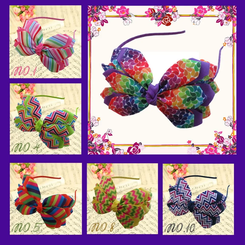Ручная работа бесплатная доставка 14 шт. 4 5 дюймов милая повязка для волос девочек