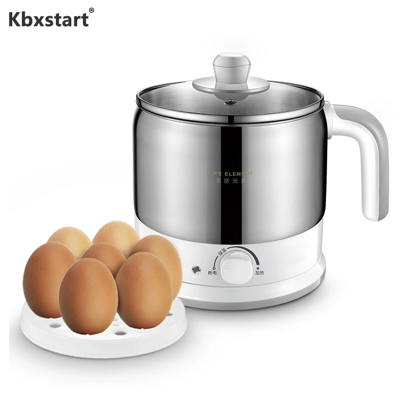 Kbxstart 220V многофункциональная плита с лайнером из нержавеющей стали, Мини электрическая лапша, рисовая кастрюля, машина для приготовления яиц на пару