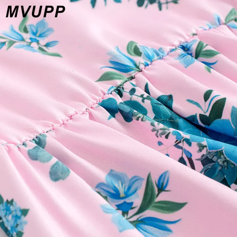 MVUPP платья для мамы и дочки с цветочным принтом одежда платье принцессы