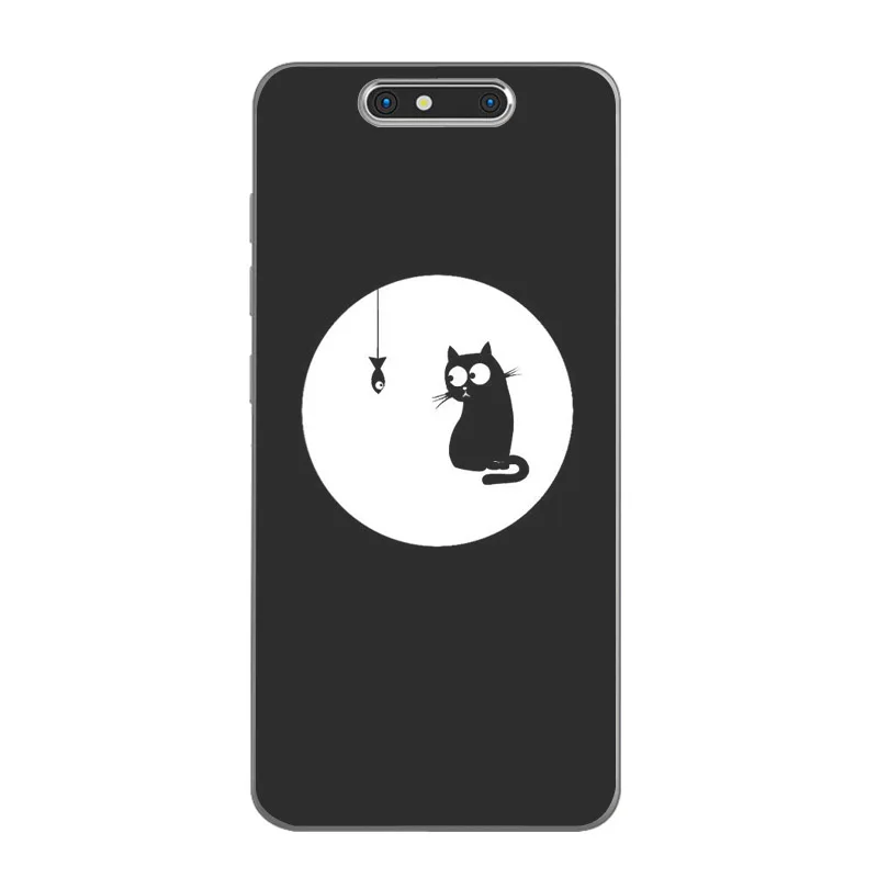 Мягкий силиконовый чехол для zte Blade V8, чехол с рисунком для zte Blade V 8, матовый чехол для телефона с рисунком цветка кота - Цвет: 21