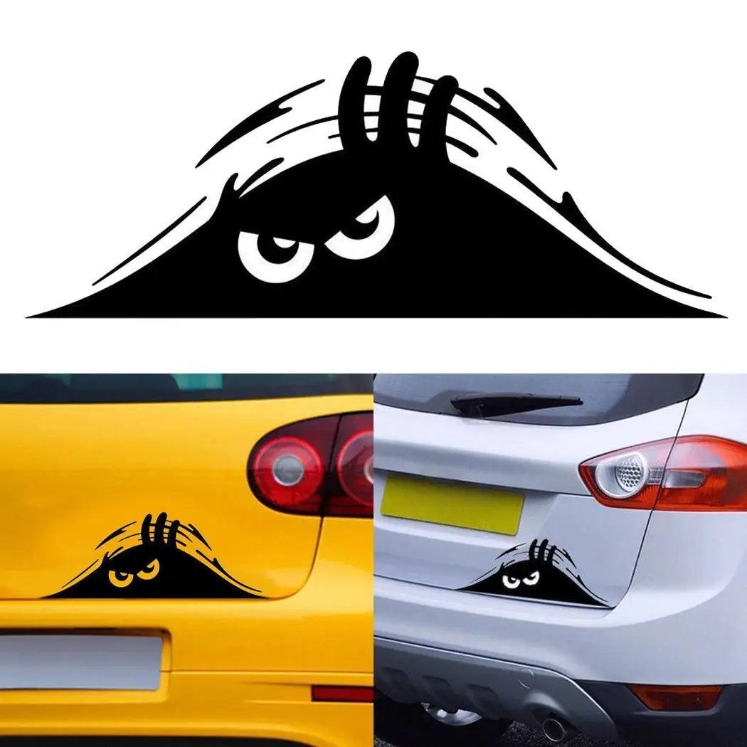 Забавный Выглядывающий большие глаза автомобильный бампер 19x7 5 см/7 5x3 0 дюймов