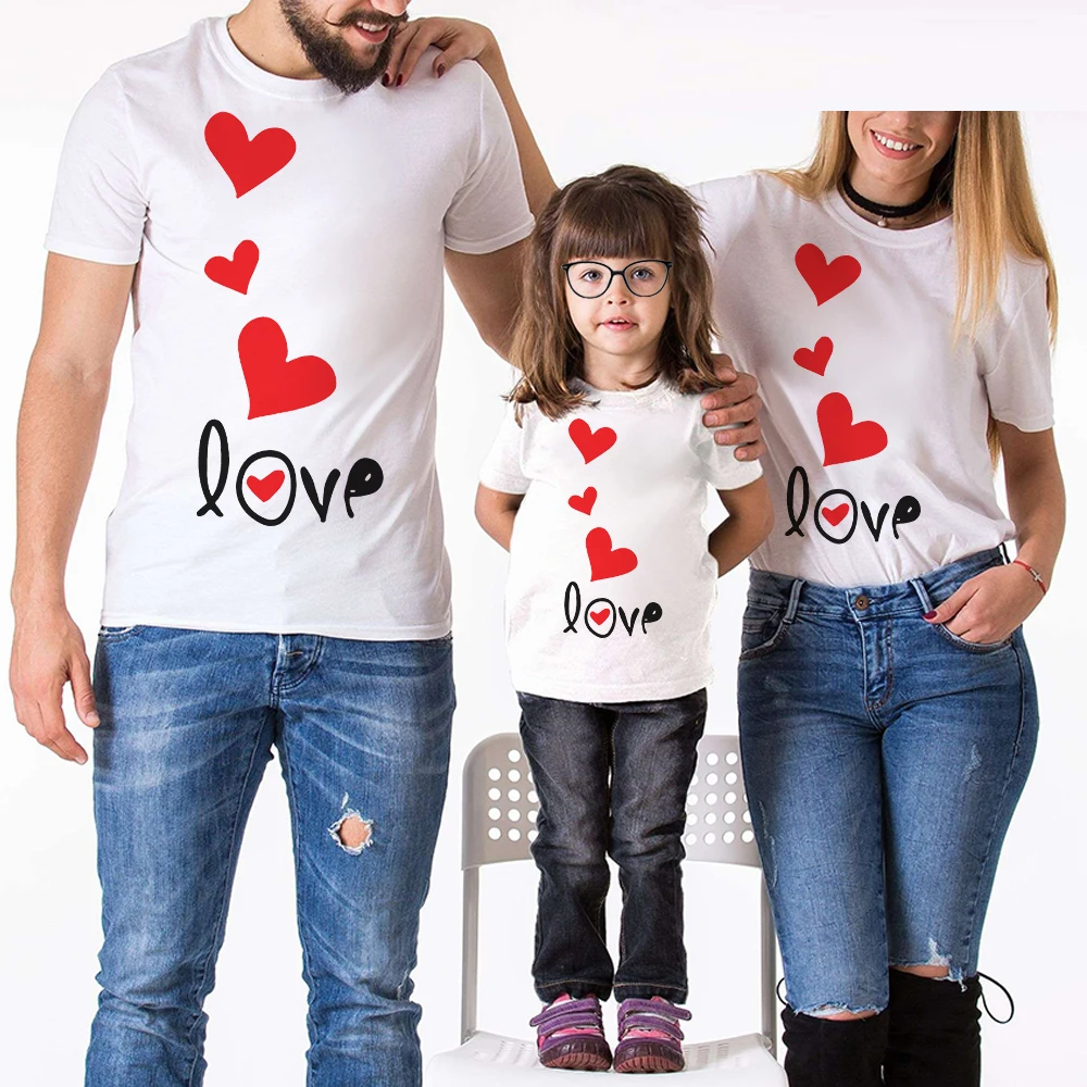 Новинка 2019 хлопковая футболка для семейного образа подходящая одежда с коротким