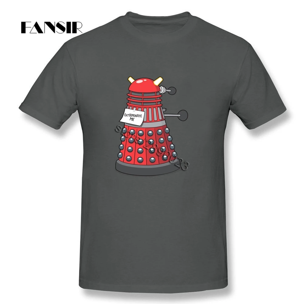 Exterminate Me Doctor Who Dalek Short Sleeved T Shirt Adult Leisure Tee Cotton Crew Neck Men's For Team | Мужская одежда