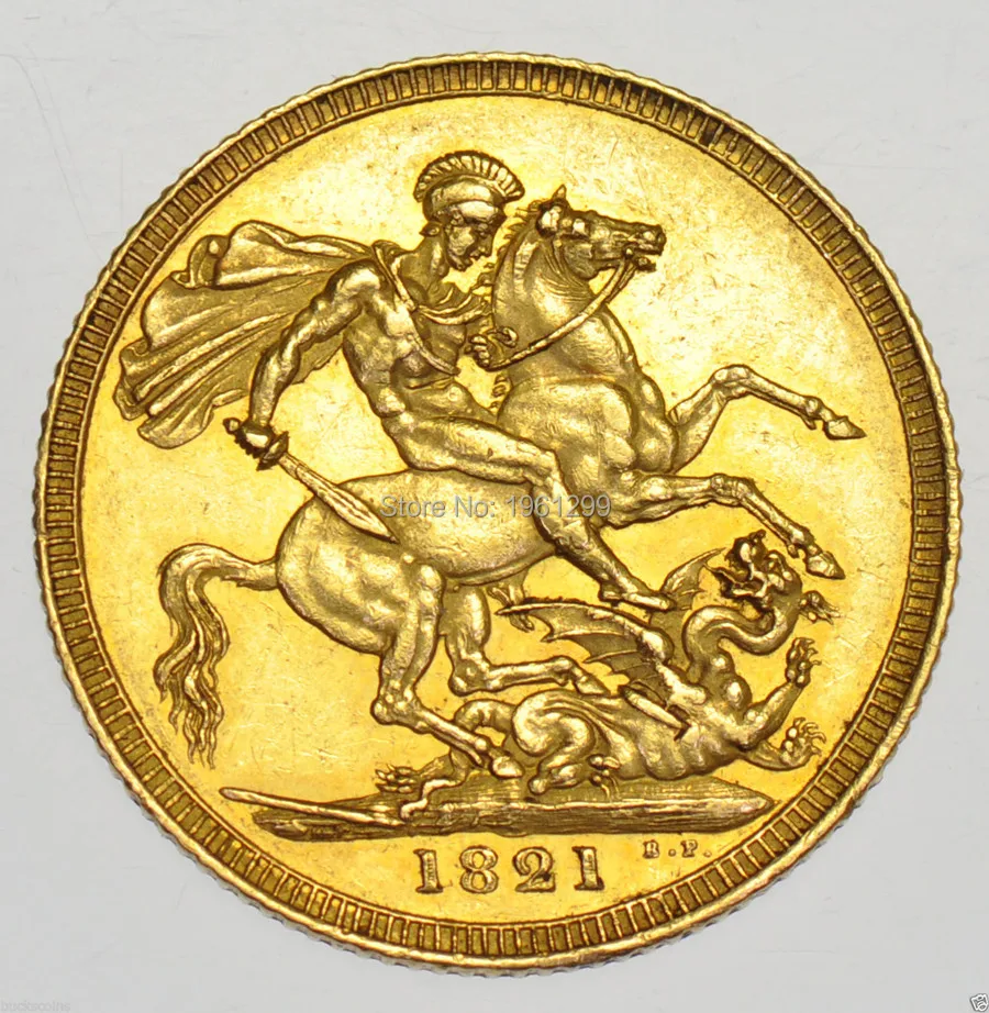 1821 г. королевская британская Золотая монета от GEORGE COIN 10 шт./лот копия бесплатной