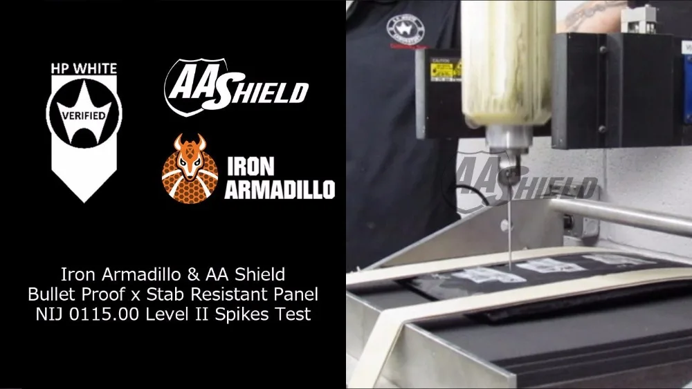 AA Shield Armadura Bulletproof & Stabproof Soft Body Armor Aramid Core NIJ IIIA Stab Resistand Plate Level II E2 10x12-T1 Pair |