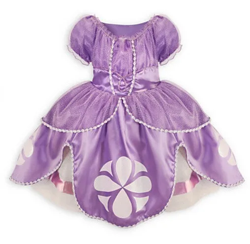 Коллекция 2017 года нарядное платье одежда для маленьких девочек фиолетовое