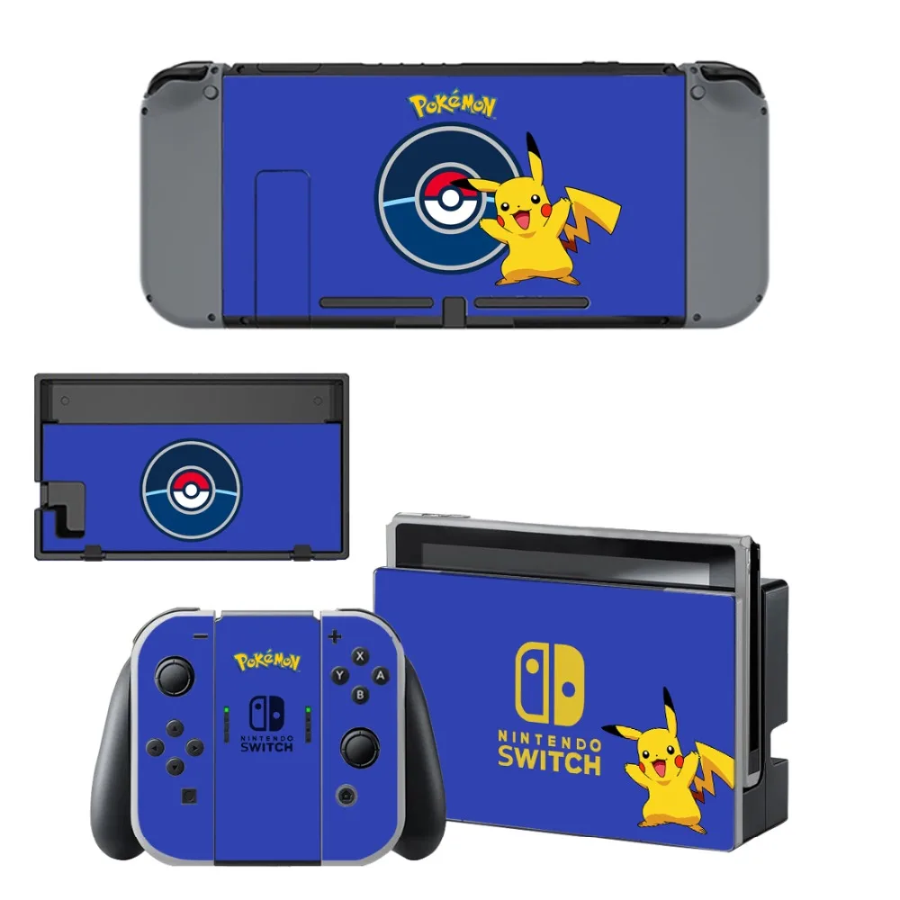 Виниловая наклейка Pokemon GO Pikachu для защиты кожи Nintendo Switch NS консоль + контроллер