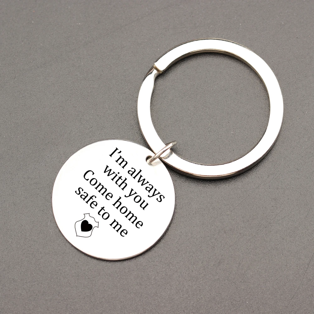 Брелок для ключей с надписью Safe To Me офицер полиции подходит мужчин и женщин |