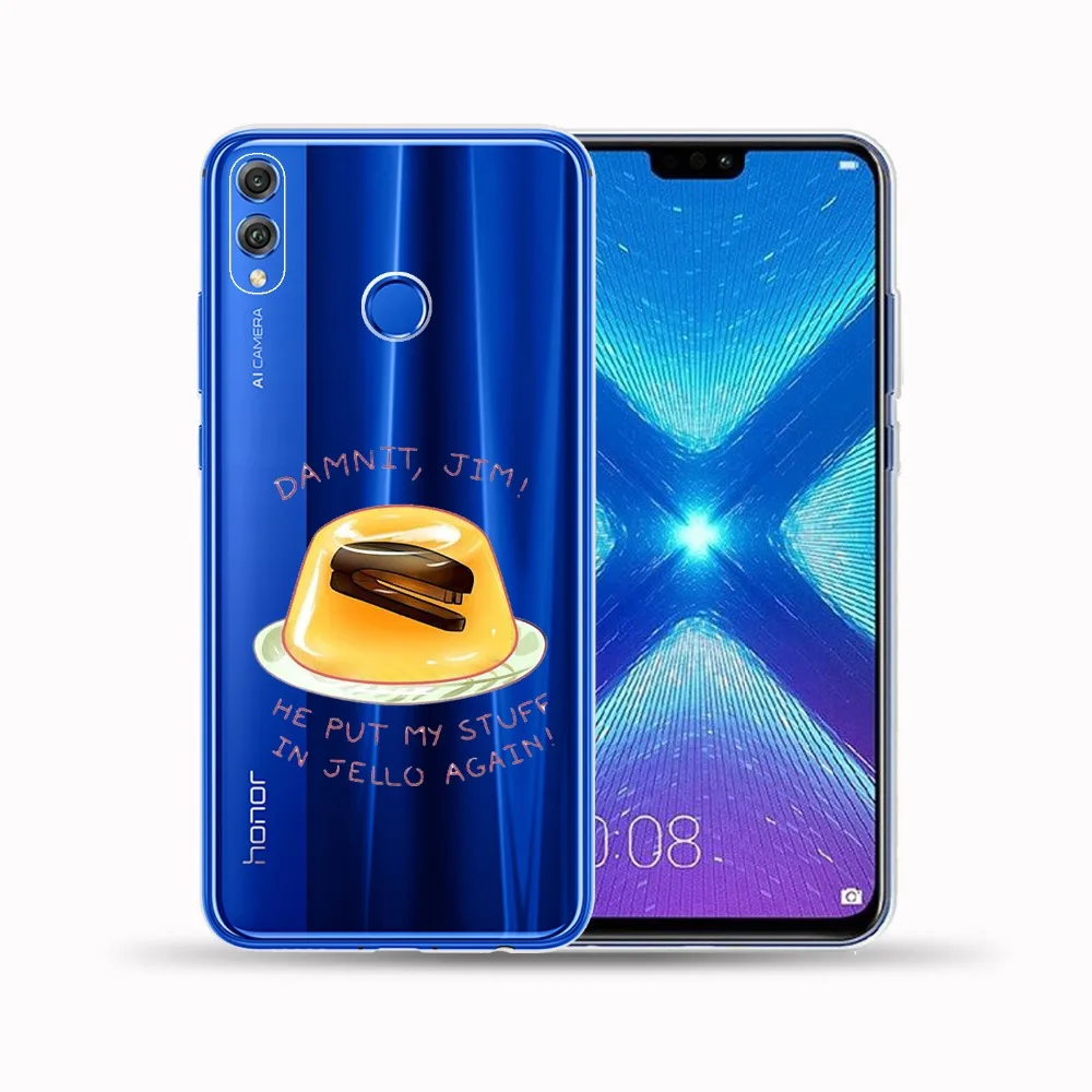 Мягкий чехол из ТПУ с изображением лица Майкла Скотта для Huawei Honor 9 10 Lite 10i 8X 8C 6X Y5 Y3