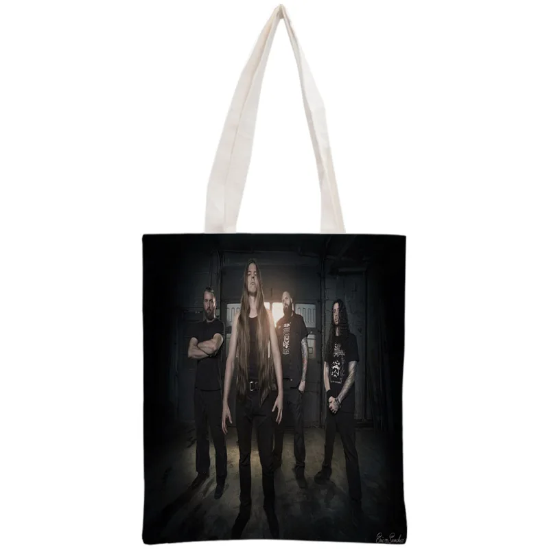 

Custom Cryptopsy Tote Bag Reusable Handbag Women Shoulder Foldable Cotton Canvas Shopping Bags