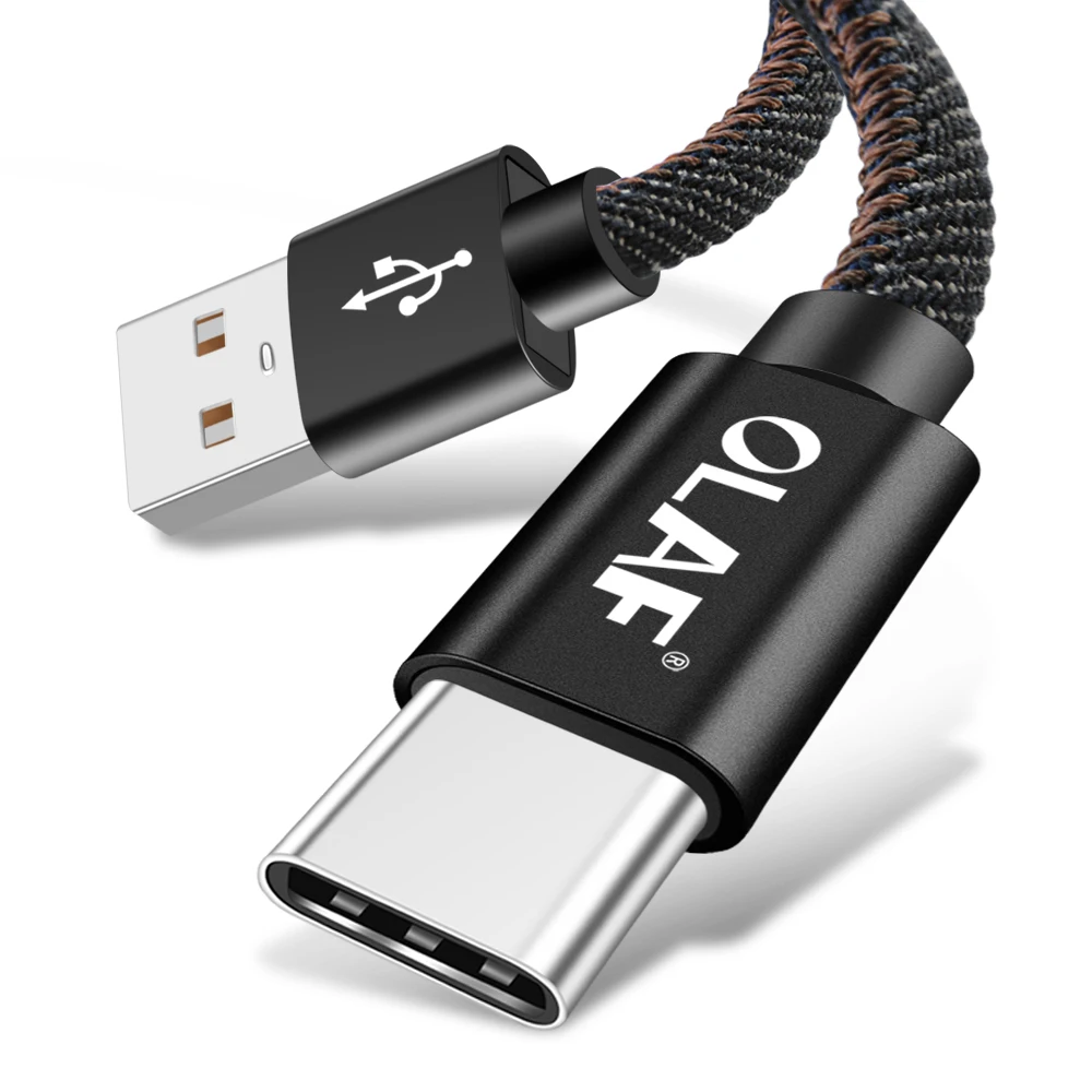 Олаф 1 м 2 м USB C кабель для Xiaomi Mi 8 2.4A usb type C кабель для быстрой зарядки для samsung Galaxy S9 S8 Note 9 USB зарядное устройство