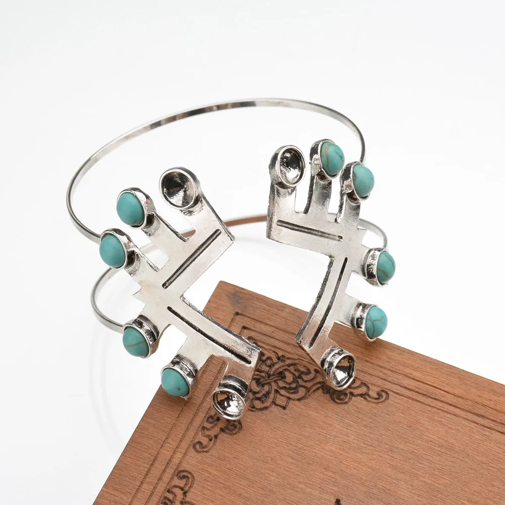 UAM Регулируемый широкий серебряный цвет Ювелирная геометрическая форма цинковый