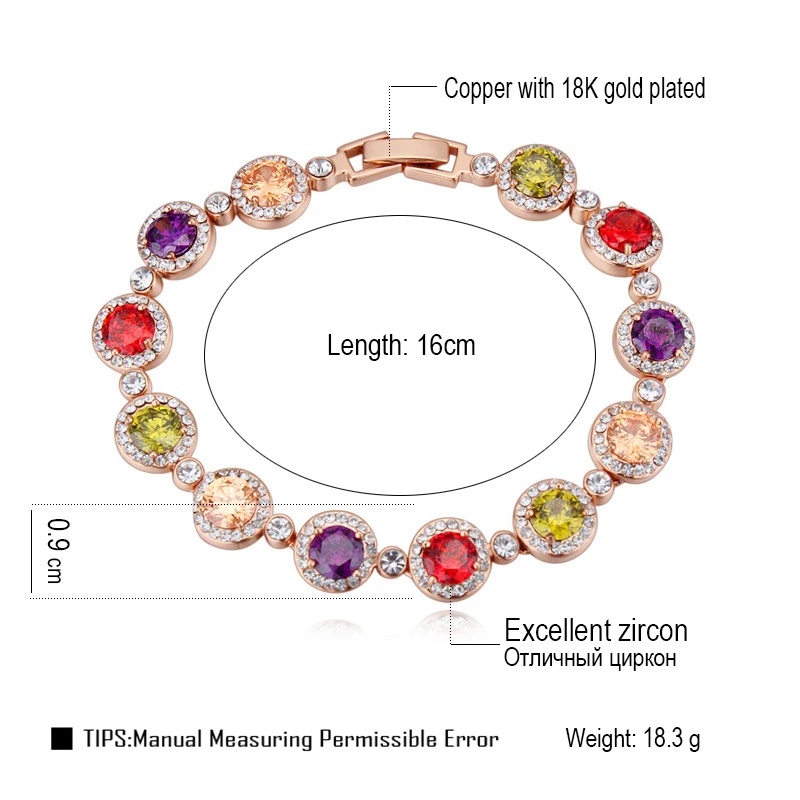 MALANDA Brand Fashion Crystal From Swarovski Colorful Round Zircon Bracelets Bangles For Women Girl Luxury Wedding Party Jewelry | Украшения