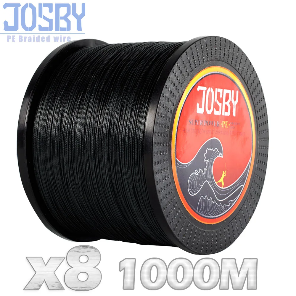 JOSBY бренд 1000 м 8 нитей разноцветный PE плетеный провод многонитевая рыболовная