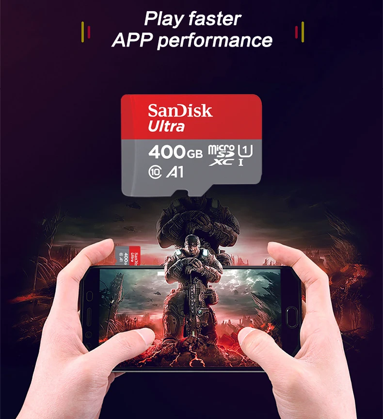 SanDisk A1 слот для карт памяти micro sd карты памяти class 10 SDXC ультра SDHC 400 Гб 100 МБ/с. UHS-I карты micro sd