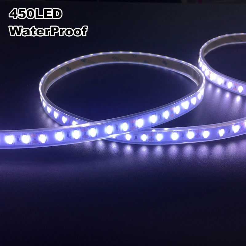 7020 светодиодные полосы светильник 12V samsung супер яркий светодиодный coldwhite водонепроницаемый 5 м 300/450led автомобильный светильник s декоративный светильник Инж