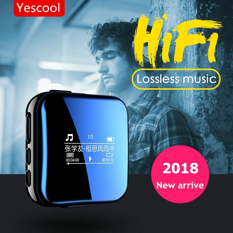 Yescool X1 8 Гб Bluetooth MP3 плеер hifi без потерь спортивный музыкальный плеер мини диктофон для бега walkman с зажимом и повязкой на руку