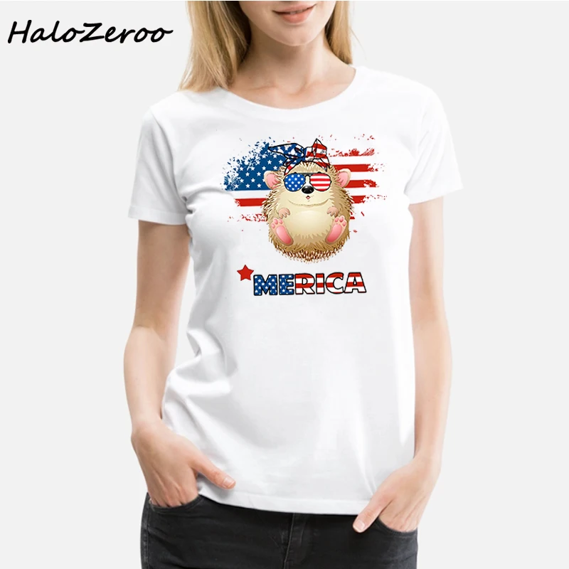 Jack Russell Merica напечатаны Лето 2019 забавная Футболка женская белая футболка