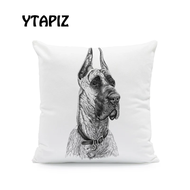 Подушка Doberman Great Dane Bull Head Terrier Golden Retriever British Foxhound украшение для дома подушка дивана