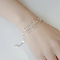xiyanikesilver color multilayer fine bracelet five layer simple temperament personality sweet for women gift new vbs4145