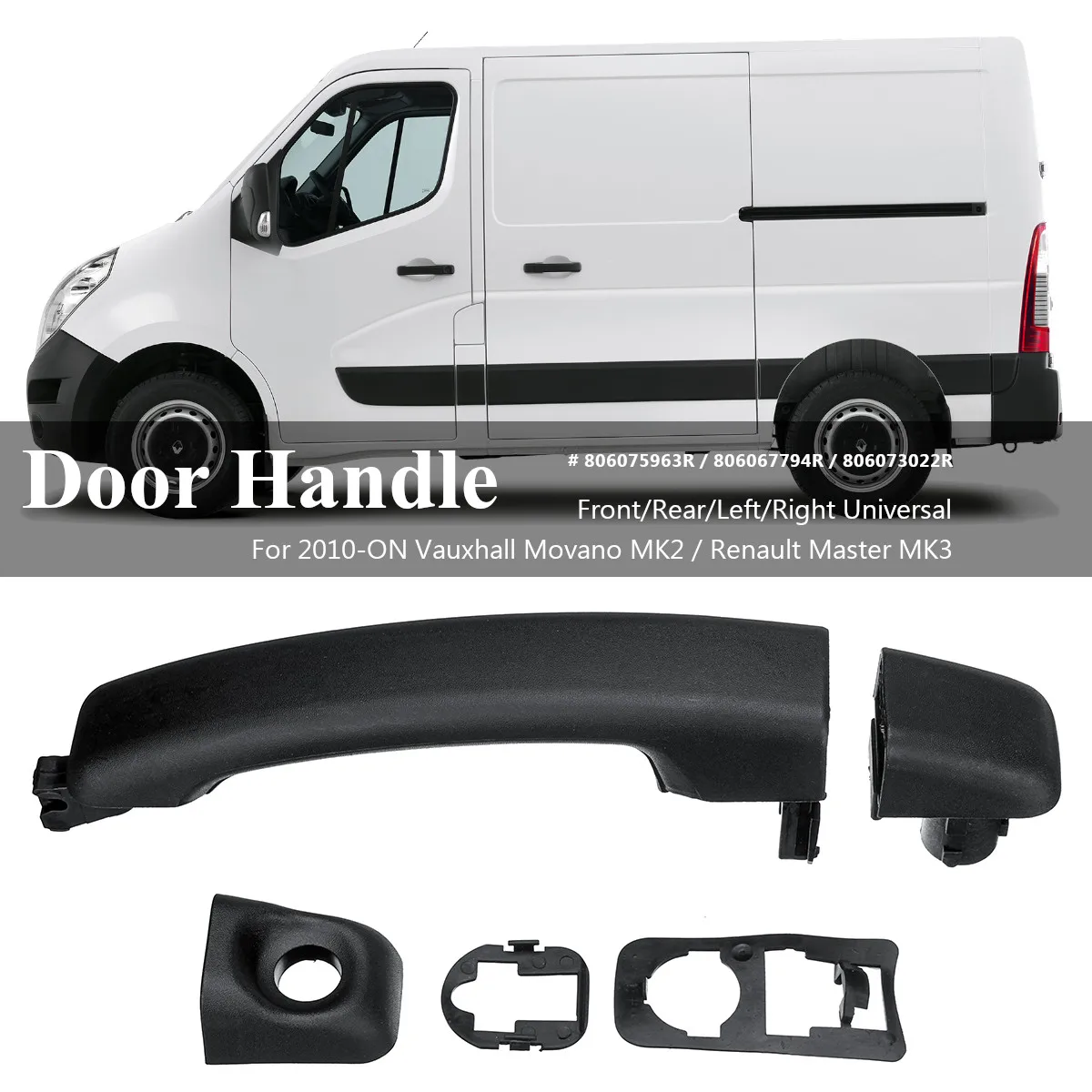 Автомобильная дверная ручка для Vauxhall Movano MK2 для Renault Master MK3 2010-ON 806067794R 806073022R 806075963R