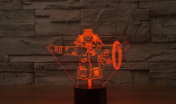 [Seven Neon] Бесплатная доставка чучела акрил 7 цветов настольная лампа 3D новинка