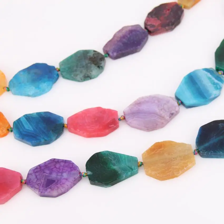 Разноцветный полированный натуральный Драконий вены Achate граненные овальные