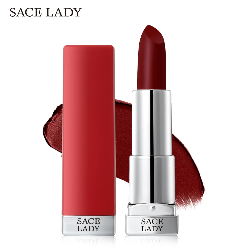 SACE LADY Шелковая матовая губная помада, макияж, 9 цветов, водостойкая, стойкая, Обнаженная губная помада, макияж, натуральные губы, красота, косметика, подарок