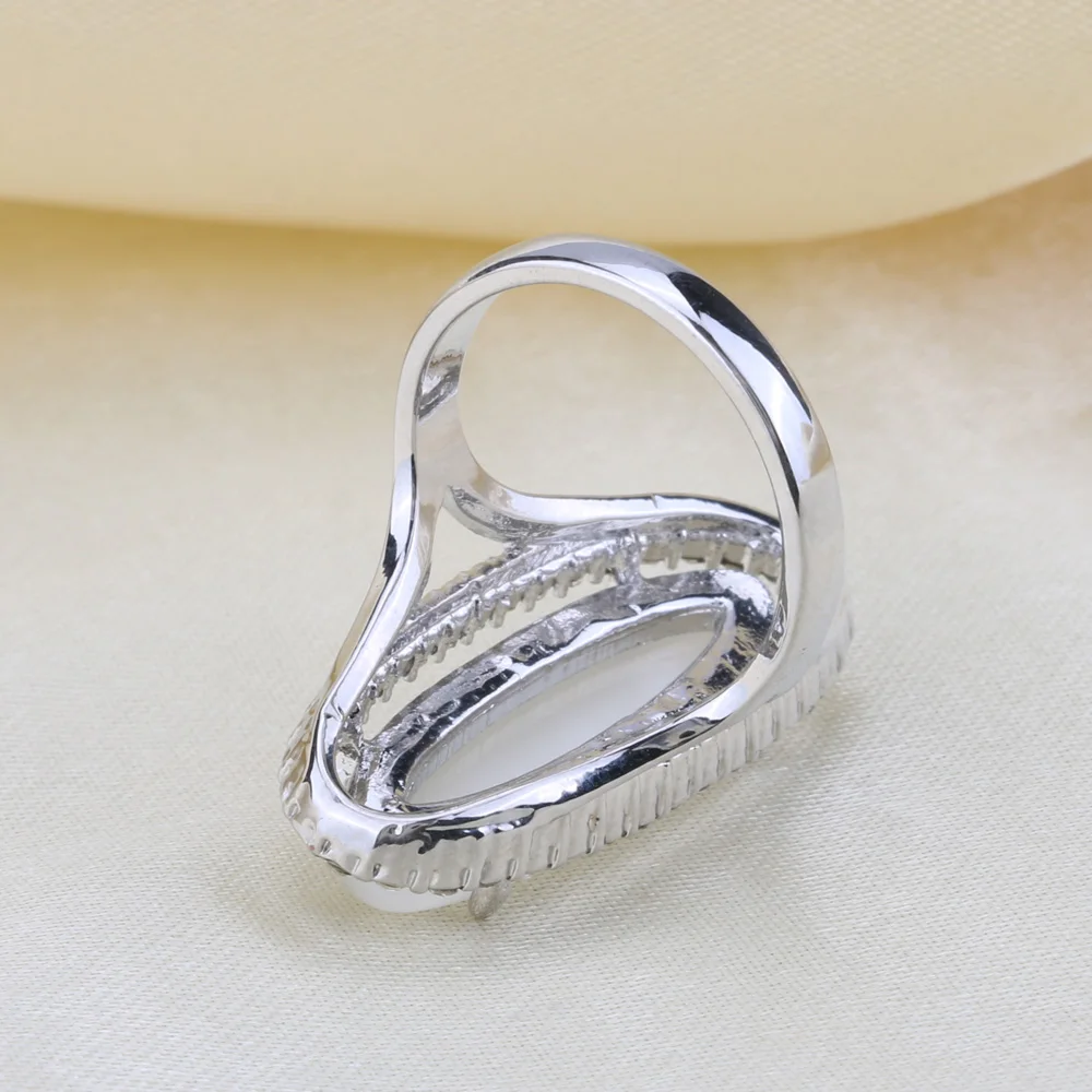 Kinel 2017 новинка Опаловая кольцо серебряного цвета винтажные Свадебные украшения