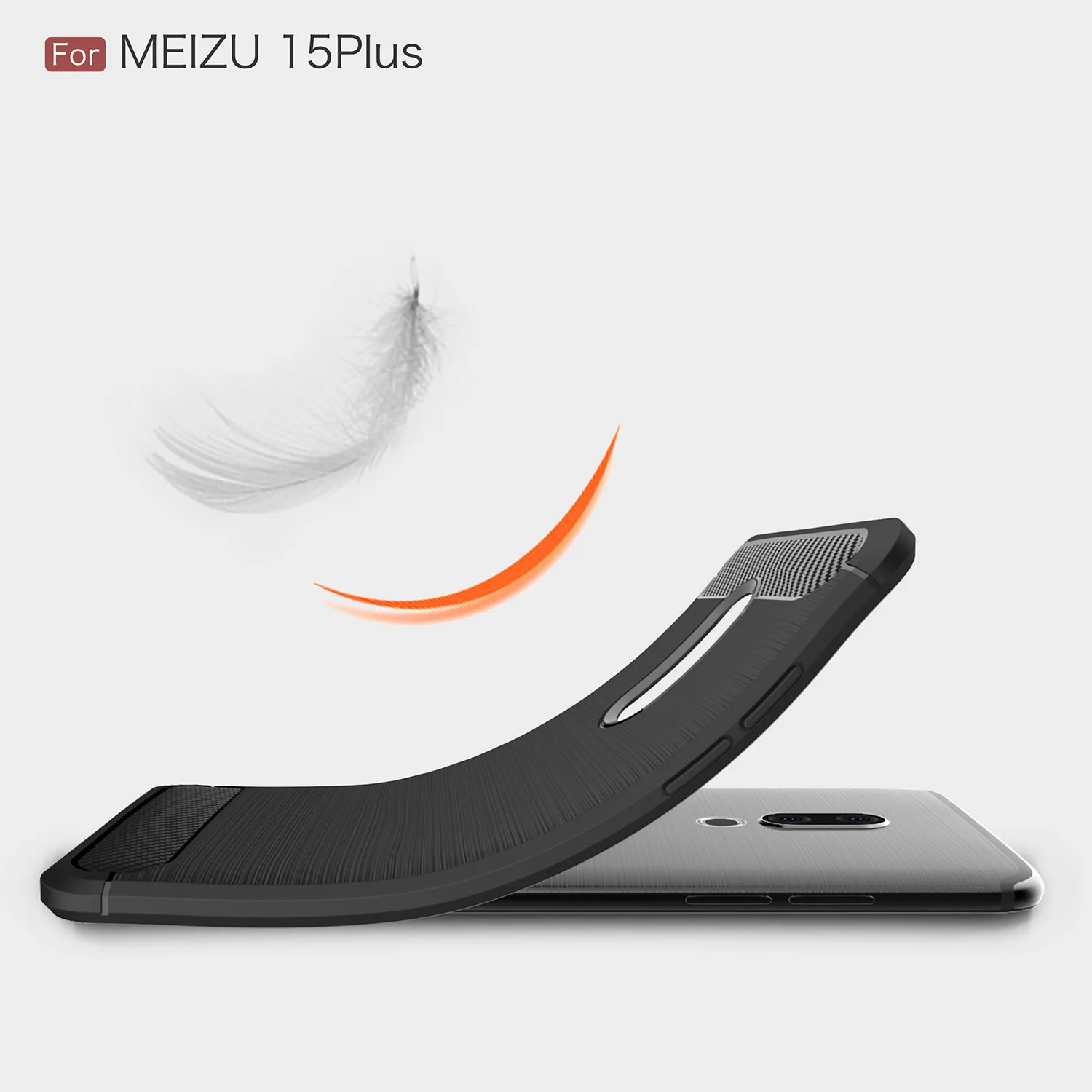 Для Meizu 15 Plus чехол тонкий мягкий силиконовый роскошный матовый для задней панели