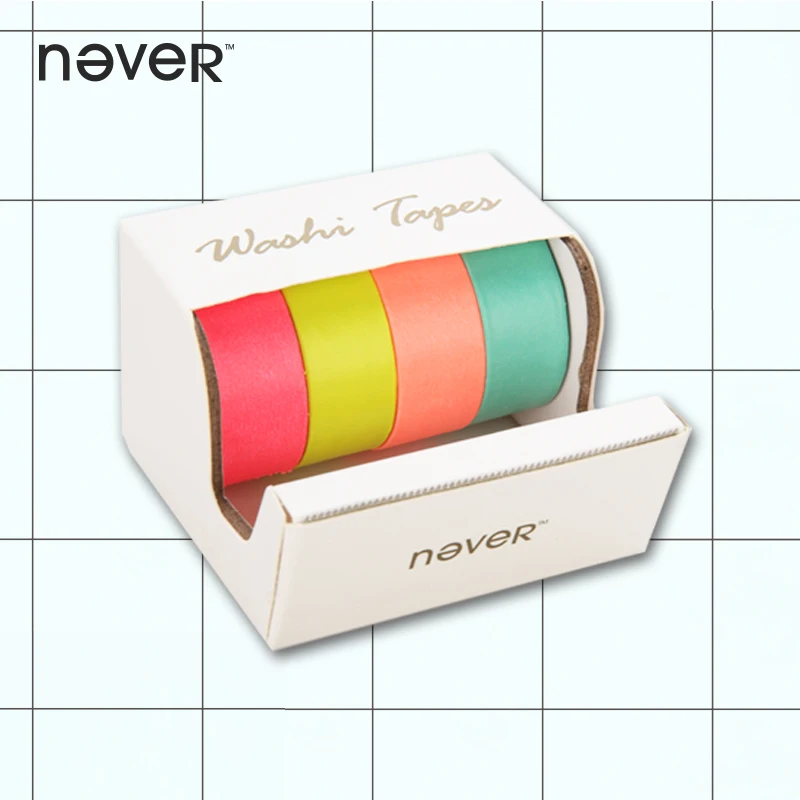 Никогда не Творческий Цвет Васи Ленты Клейкая Лента Резак Держатель Офисные