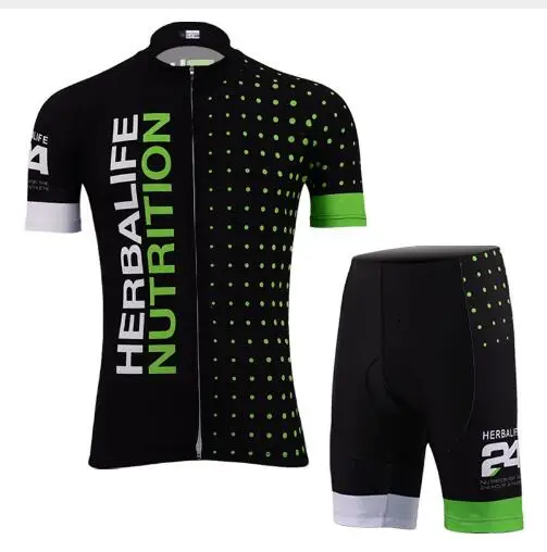 Новинка, Мужская велосипедная команда, Pro, для велоспорта, Herbalife, Джерси, дышащая, гелевая подкладка, топ, Herbalife, короткий рукав, одежда для велоспорта, одежда для велоспорта - Цвет: Черный