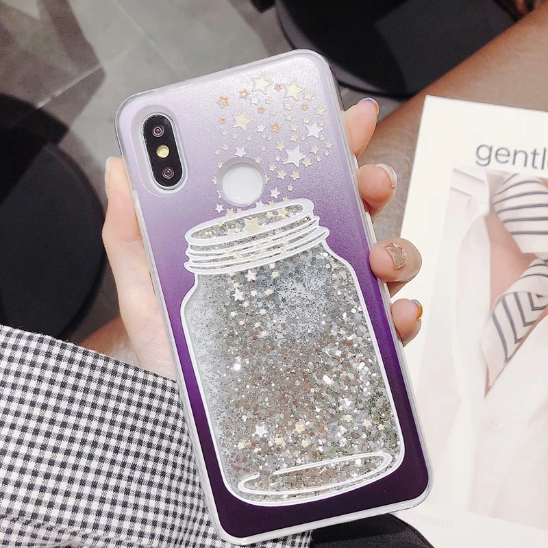 For Xiaomi redmi 5 plus Case Glitter Back Cover note Global Dynamic Liquid xiomi pro Quicksand |