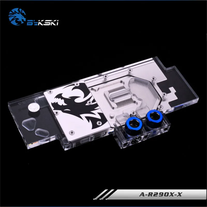 Bykski Full Cover GPU водный блок для VGA Reference All Series Sapphier XFX R9 390X 290X R290 видеокарта A R290X