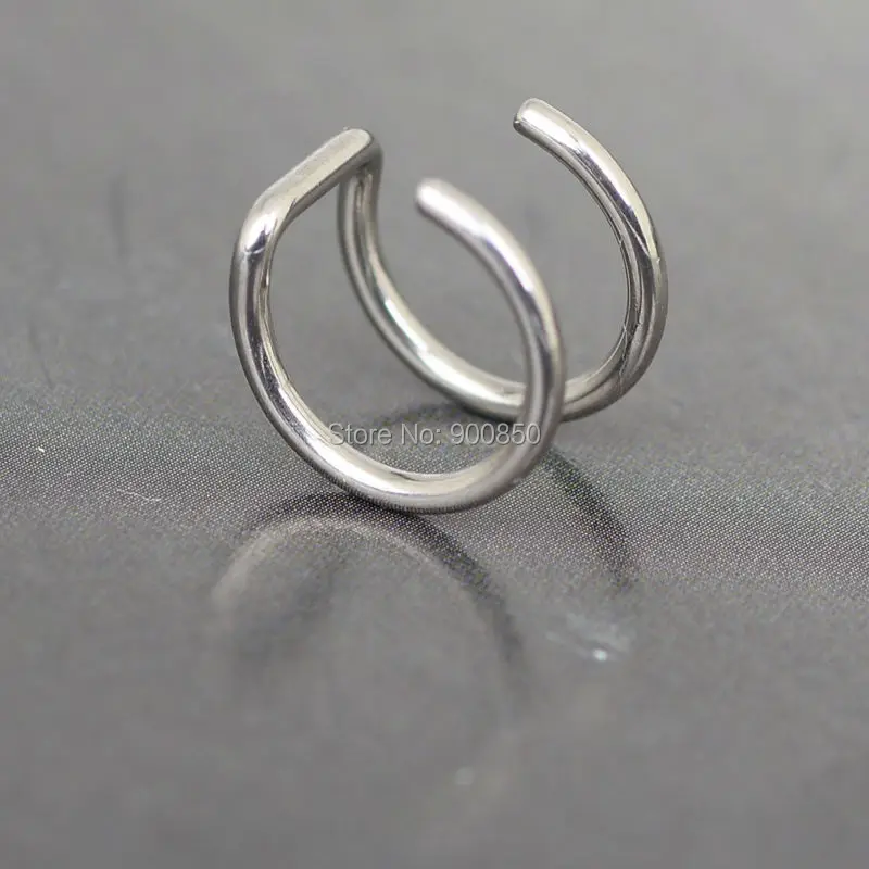 Серьги клипсы для мужчин и женщин посеребренные украшения завитка ушной