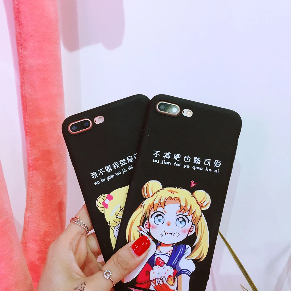ORYKSZ для iPhone х чехол мультфильм Луна девушка с рисунком Симпатичные мягкие