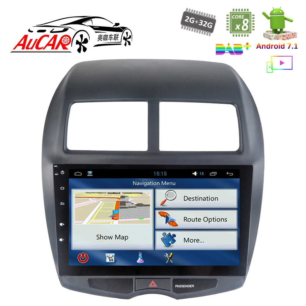 Android 7 1 10 "Автомобильный dvd-плеер GPS навигационная система для Peugeot 4008 2012 2013 1024*600